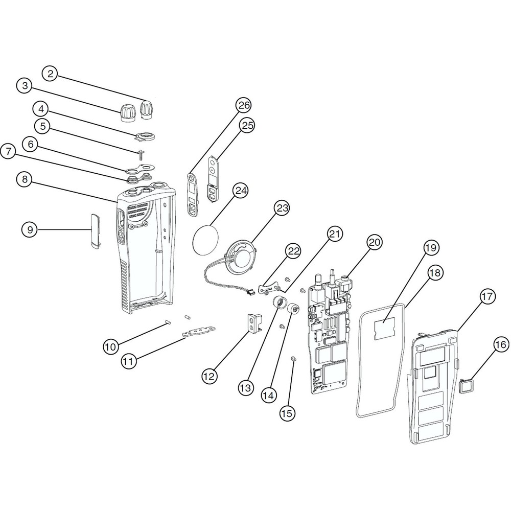 Motorola 3886489Z02 Keypad PTT Gummi CP040