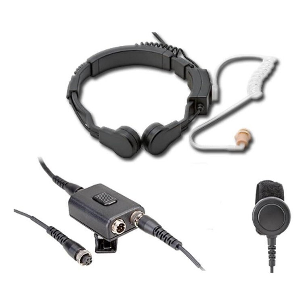Profi Kehlkopf Security Headset mit Dual-PTT KEP23-DP2