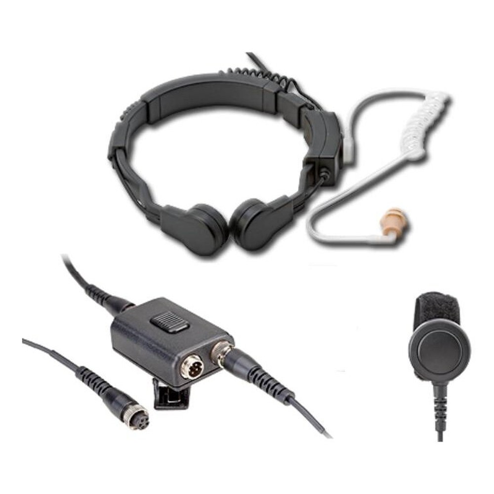 Profi Kehlkopf Security Headset mit Dual-PTT KEP23-GP344
