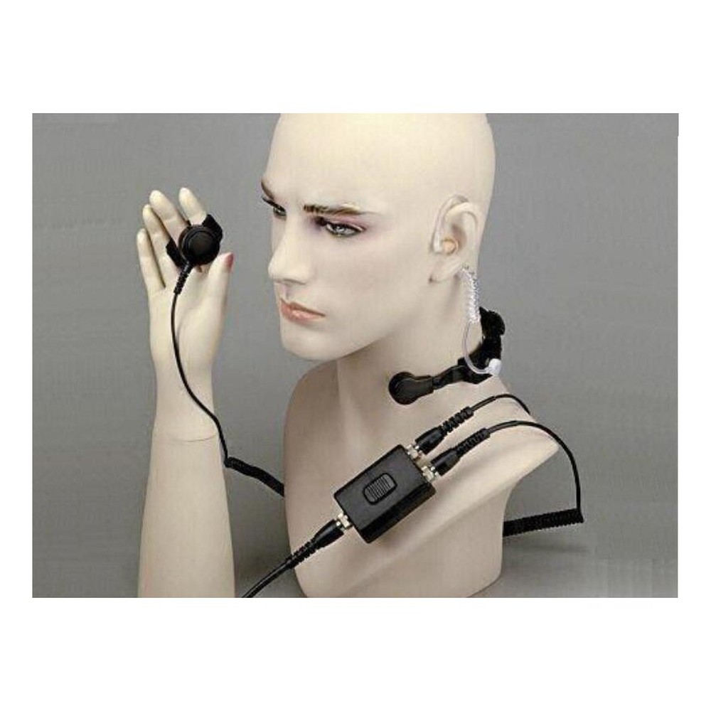 Profi Kehlkopf Security Headset mit Dual-PTT KEP23-GP900