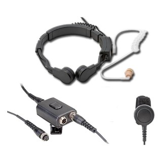Profi Kehlkopf Security Headset mit Dual-PTT KEP23-DP2
